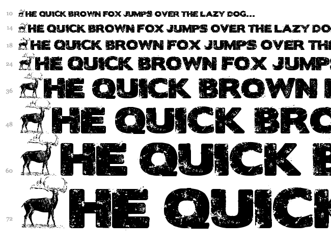 The Blood Shack font waterfall